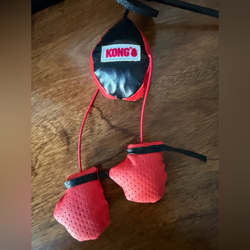 Kong Red and Black Cat Toy Boxing Bag